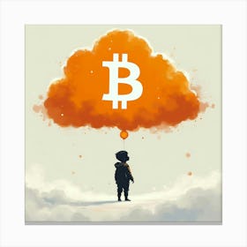 Bitcoin Cloud 7 Canvas Print