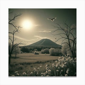 Infrared Image Of A Mountain Canvas Print