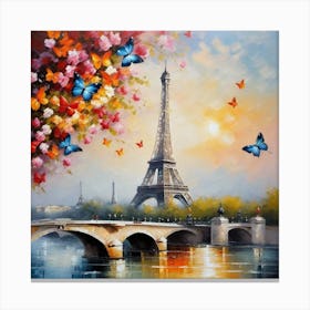 Paris With Butterflies 61 Canvas Print