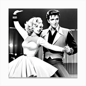 Marilyn Monroe and Elvis Presley Canvas Print