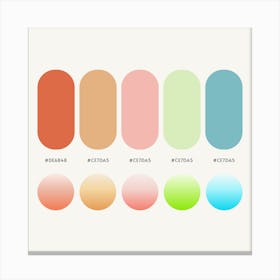 Pastel Color Palette 1 Canvas Print