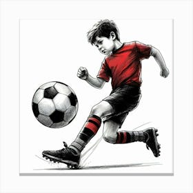 Soccer boy 3 Canvas Print