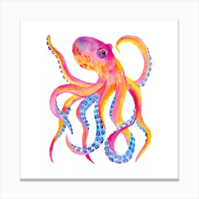 Octopus Watercolor Painting Canvas Print