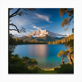 Lake In The Mountains 3 Canvas Print