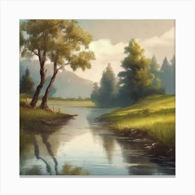 Relaxing River Canvas Print