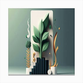 3d Illustration Of A Plant Canvas Print