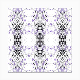 Delicate Flower Pattern Purple Canvas Print