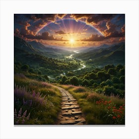 Path To The Rainbow Canvas Print