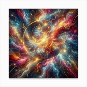Radiant Mysterious Marble Light: Multicolor marble 9 Canvas Print