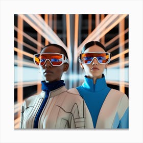 Futuristic Women 4 Canvas Print