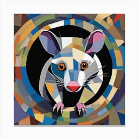 Possum Cubism Style Canvas Print