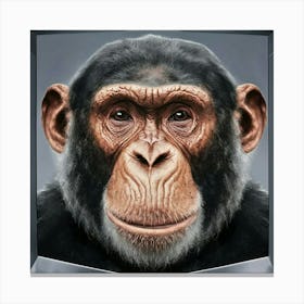 Portrait Of A Chimpanzee Canvas Print