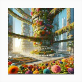 Futuristic Cityscape 9 Canvas Print