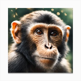 Chimpanzee Portrait 6 Canvas Print