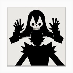 Silhouette Of A Skeleton Canvas Print