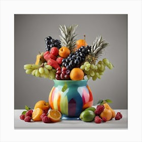 Colorful Fruit Bouquet Canvas Print