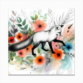 Playful Fox S Canvas Print