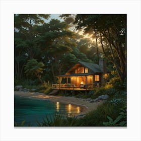 Cabin In The Woods Canvas Print