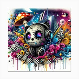 Psychedelic Panda 15 Canvas Print