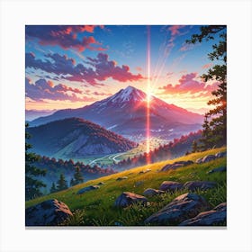 Sunset In The Mountains 29 Canvas Print