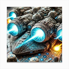 Tytan Class Dreadnought Energy Cannons Iron Commonwealth Canvas Print