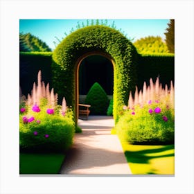 Into the garden. Beautiful garden Canvas Print