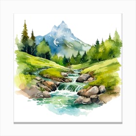 Watercolor Landscape 10 Canvas Print