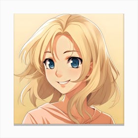 Anime Girl With Blue Eyes 1 Canvas Print