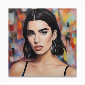 Dua Lipa abstract art Canvas Print