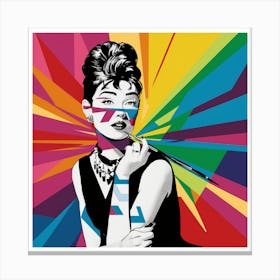 Audrey Hepburn Pop Art (1) Canvas Print