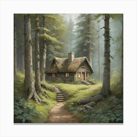 Cabin In The Woods Canvas Print