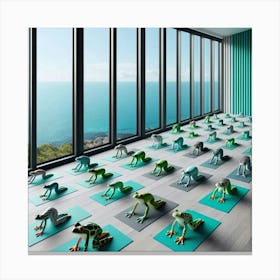 Yoga On The Beach Canvas Print