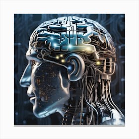 Cyborg Brain 12 Canvas Print