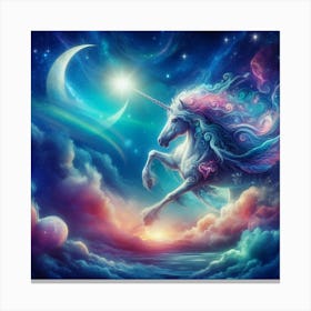 Unicorn In The Sky 1 Canvas Print