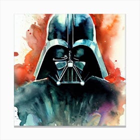 Darth Vader Watercolor Canvas Print