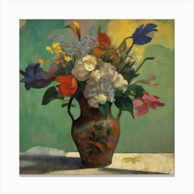A Vase Of Flowers, Paul Gauguin 2 Canvas Print
