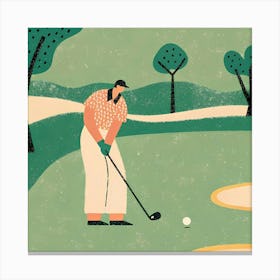 Golfer Playing Golf 1 Leinwandbild