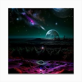 Space Landscape Wallpaper Canvas Print