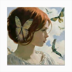 Butterfly Girl Canvas Print