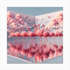 Pink Flamingos Canvas Print