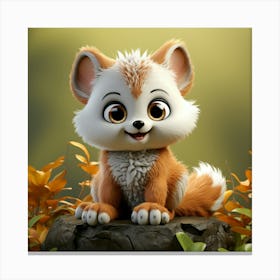 Cute Fox 20 Canvas Print