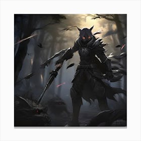 Wolf In The Woods Canvas Print