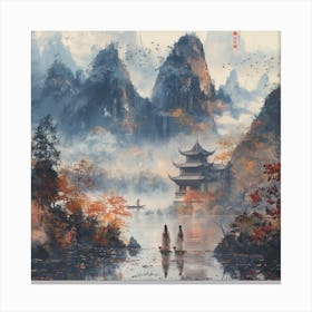 Chinese Landscape Painting Canvas Print