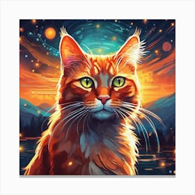 ginger tabby cat Canvas Print