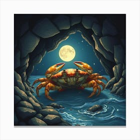 Crab In The Cave 11 Canvas Print