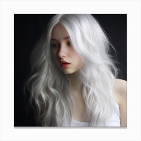 White hair Canvas Print