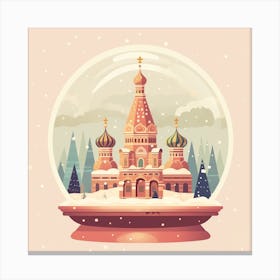 Moscow Russia 4 Snowglobe Canvas Print