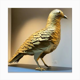 Origami Pigeon 1 Canvas Print