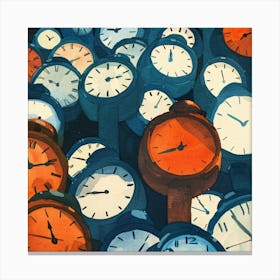 Many Clocks Canvas Print