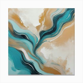 Abstract Painting River Art Print 3 Canvas Print